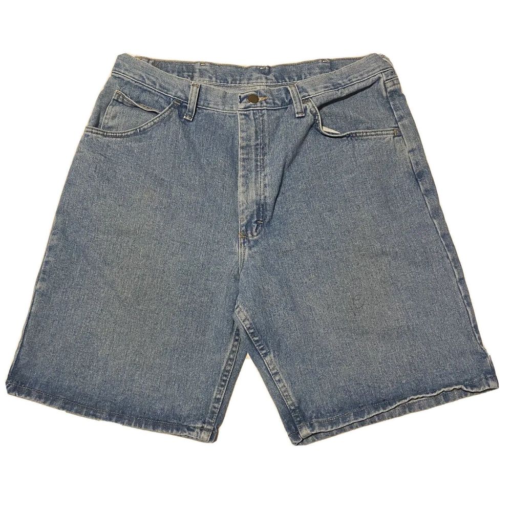 Wrangler Premium Jeans Mens size 36 Actual 34x10 Blue Straight Denim shorts